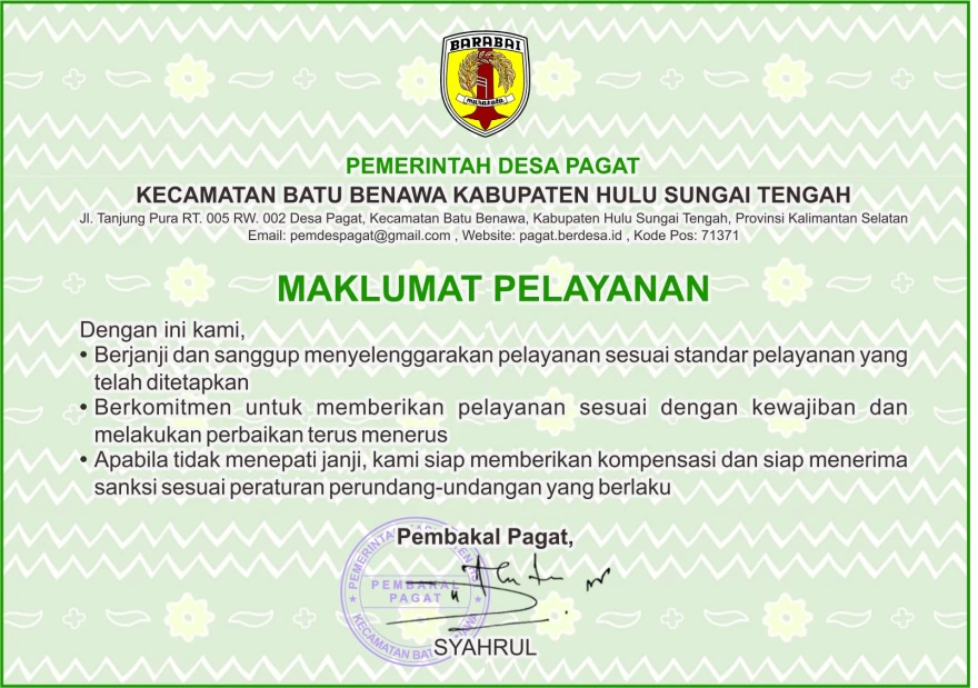MAKLUMAT PELAYANAN