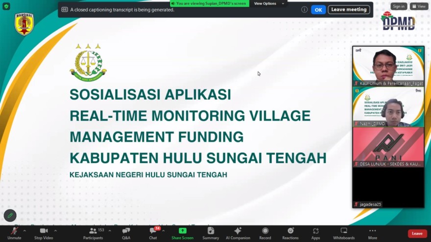 Pemerintah Desa Pagat Ikuti Sosialisasi Aplikasi Jaga Desa untuk Transparansi Dana Desa